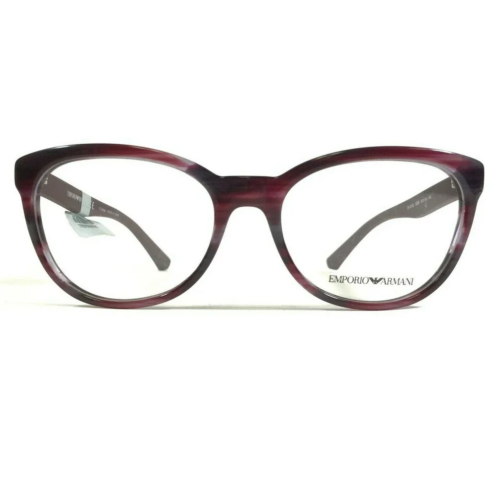 Emporio Armani Eyeglasses Frames EA3105 5389 Purple Horn Cat Eye 54-18-140